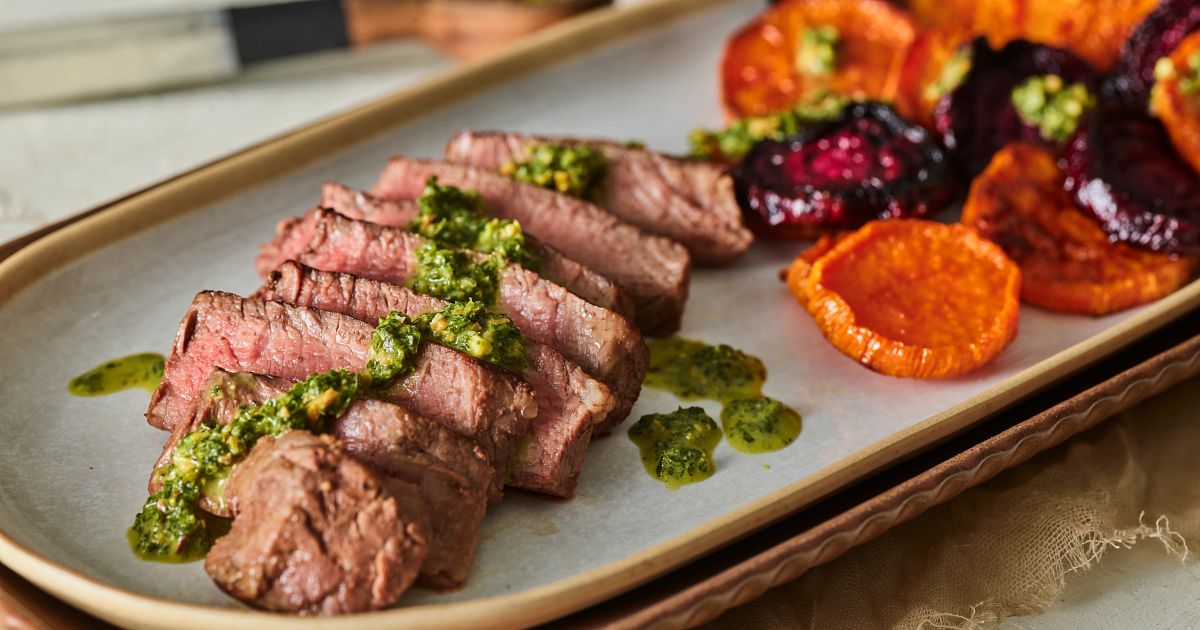 Steak and Vegetables with Chimichurri | Beef Loving Texans | Beef Loving Texans is your one-stop inf